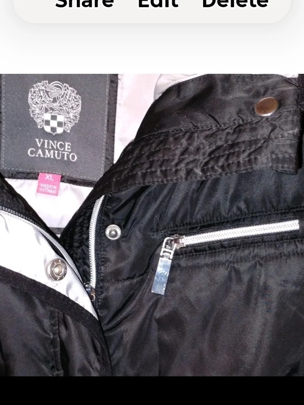 Men's Vince Camuto Black Quilted Sleeveless Puffer Vest
